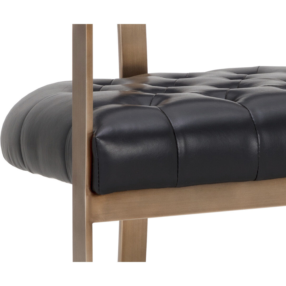 Beaumont Antique Brass / Cantina Black Dining Armchair